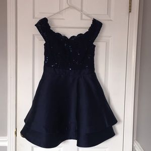 NAVY BLUE HOMECOMING DRESS